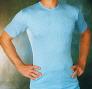 Herren Unterhemd 1/4-Arm blau